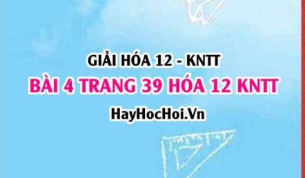 Giải bài 4 trang 39 Hóa 12 Kết nối tri thức SGK